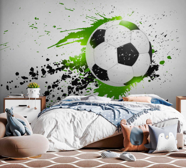 Football ball with splashes of paint Football ball with splashes of paint