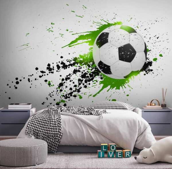 Football ball with splashes of paint Football ball with splashes of paint