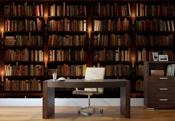 Estante grande cheia de livros Estante grande cheia de livros