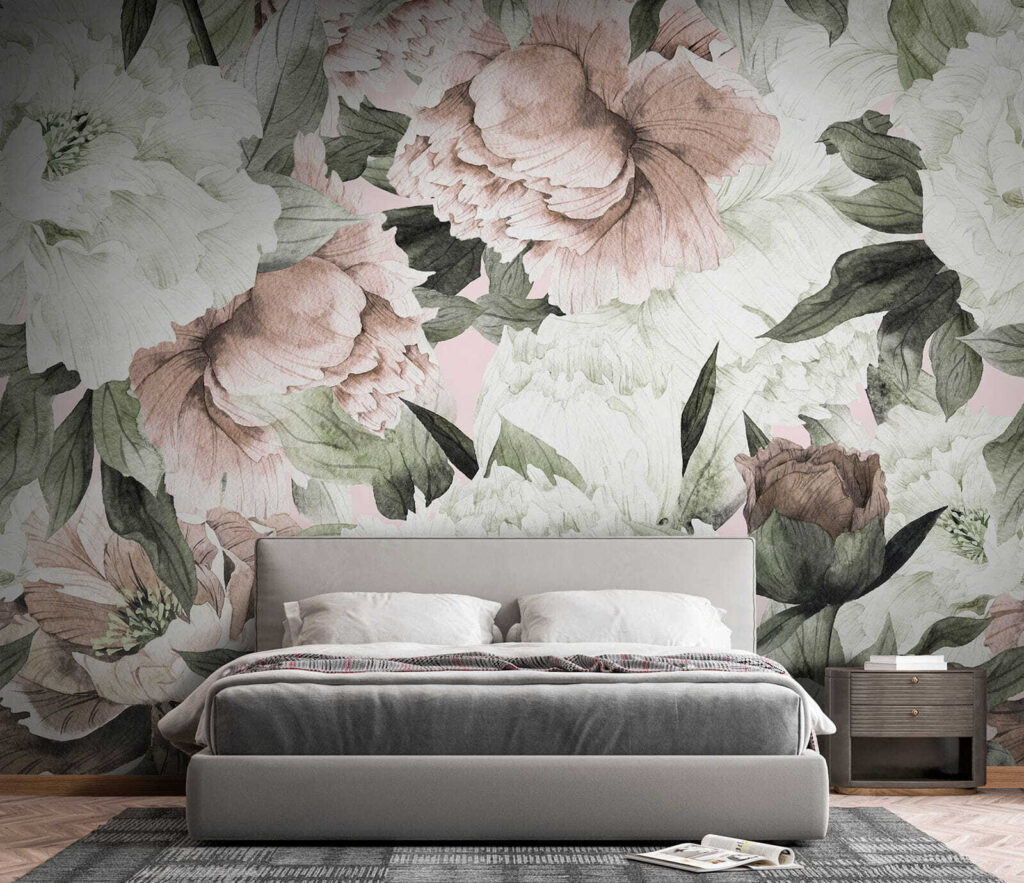 Delicate floral patterns in soft hues