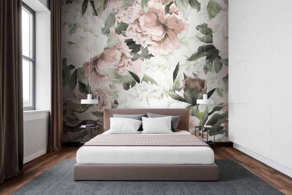 Delicate floral patterns in soft hues