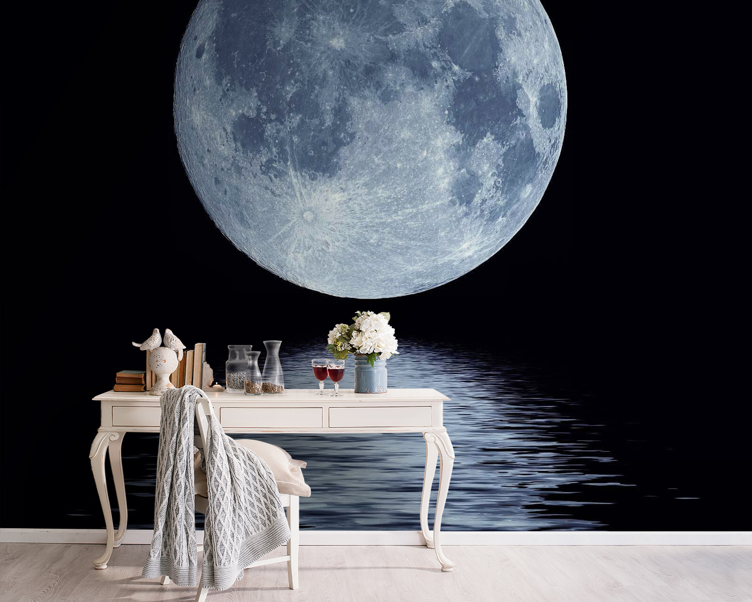 u55308pig5m - Lua cheia sobre a água - tegory