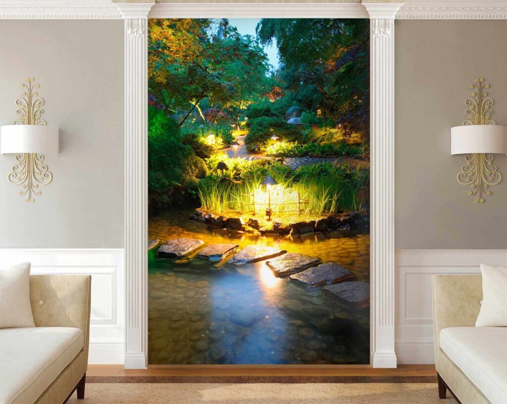 u55184pig1 1024x817 - Caminho de pedra num lago com luzes - tegory