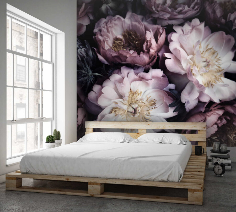 Flores elegantes em tons suaves.