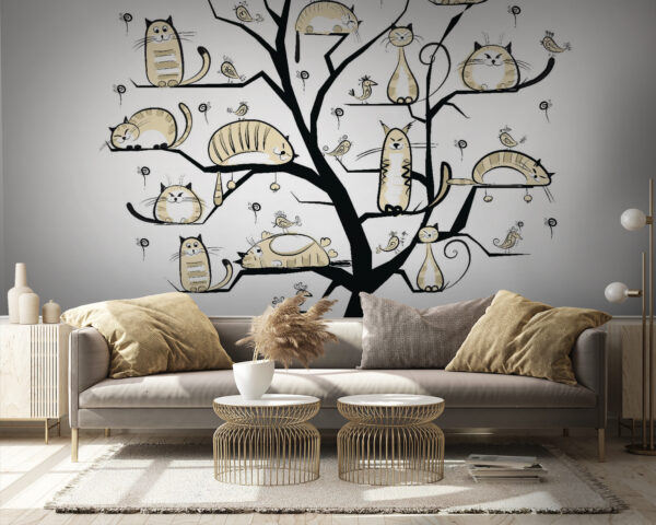 Árvore com gatos Árvore com gatos