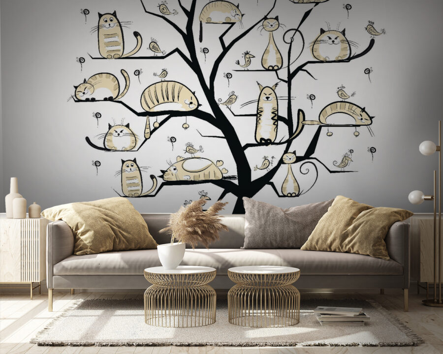 Árvore com gatos Árvore com gatos