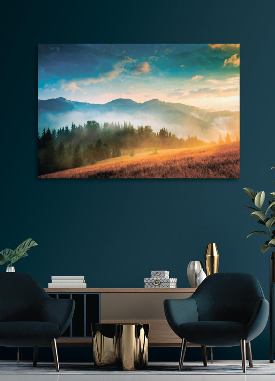 Papel de parede Paisagem com árvores e montanhas - Image 3