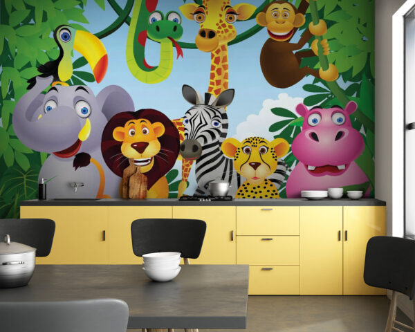 Grupo de animais na selva Grupo de animais na selva