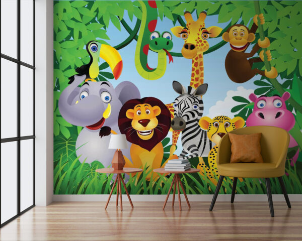 Grupo de animais na selva Grupo de animais na selva