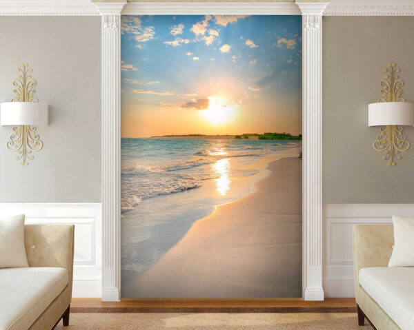 Praia com ondas e um pôr do sol u53408pih1 600x479 - Praia com ondas e um pôr do sol