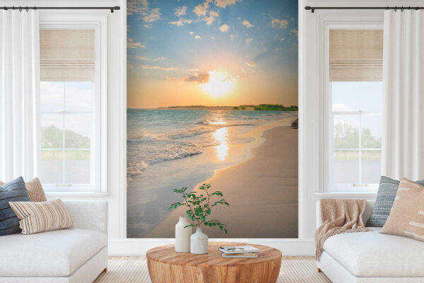 Praia com ondas e um pôr do sol u53408pig4 600x400 - Praia com ondas e um pôr do sol