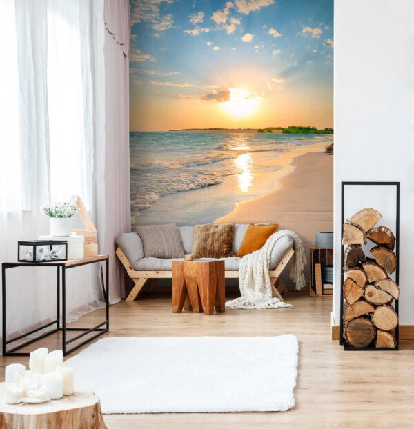 Praia com ondas e um pôr do sol u53408pig1 600x622 - Praia com ondas e um pôr do sol