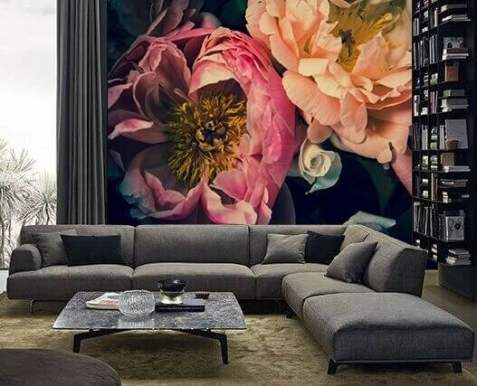 Lindas flores em tons suaves.