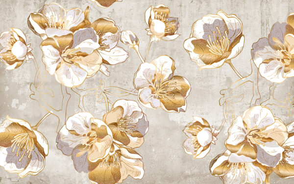Padrão floral elegante sobre fundo texturado. Padrão floral elegante sobre fundo texturado.