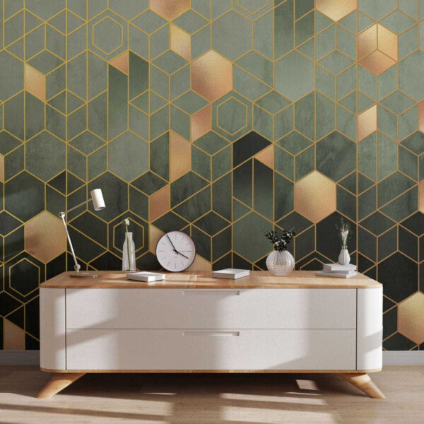 Padrão de hexágonos e quadrados Padrão de hexágonos e quadrados