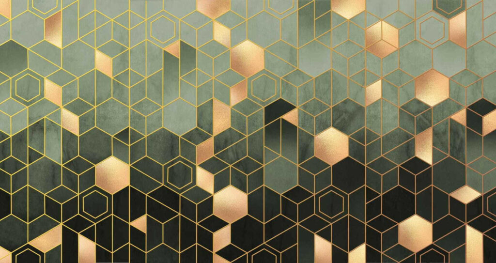 Padrão de hexágonos e quadrados Padrão de hexágonos e quadrados