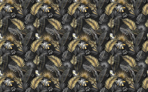 Elegantes folhas tropicais em monocromático. Elegantes folhas tropicais em monocromático.