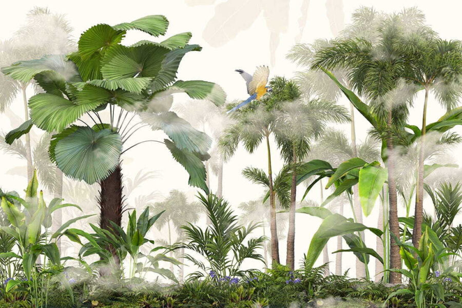 Grupo de árvores e plantas