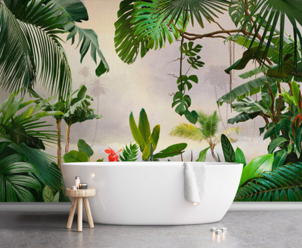 Grupo de plantas com árvores e flores Grupo de plantas com árvores e flores