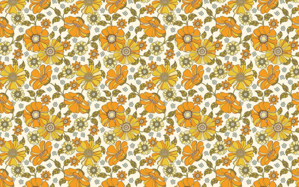 Padrão de flores e folhas Padrão de flores e folhas