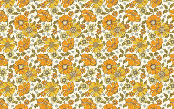 Padrão de flores e folhas Padrão de flores e folhas