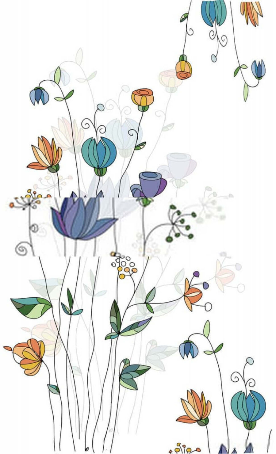 Colagem de flores