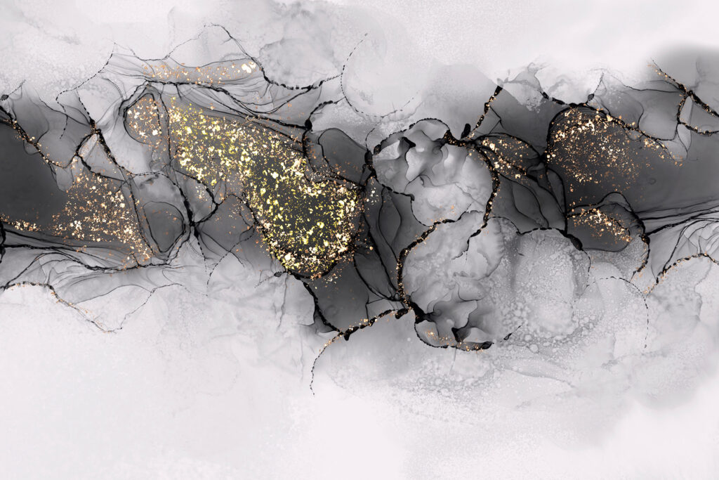 Elegant marbling with shimmering highlights Elegant marbling with shimmering highlights