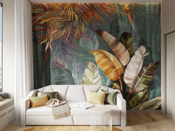 Pintura de um pássaro e de uma planta Pintura de um pássaro e de uma planta