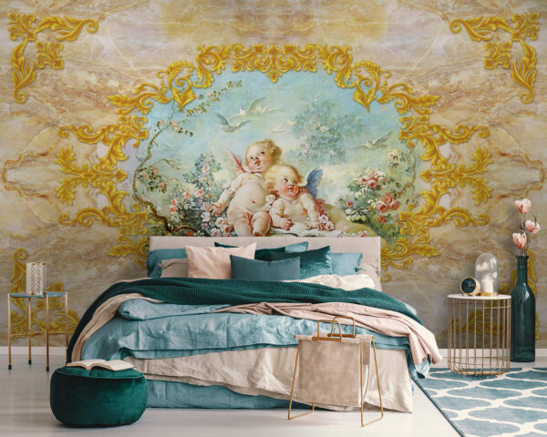 Pintura de anjos e flores Pintura de anjos e flores