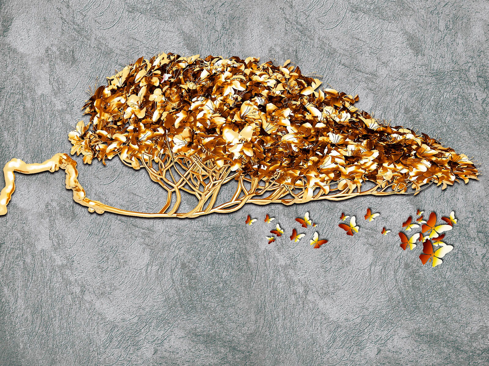 u47578p - Árvore com borboletas a voar - tegory