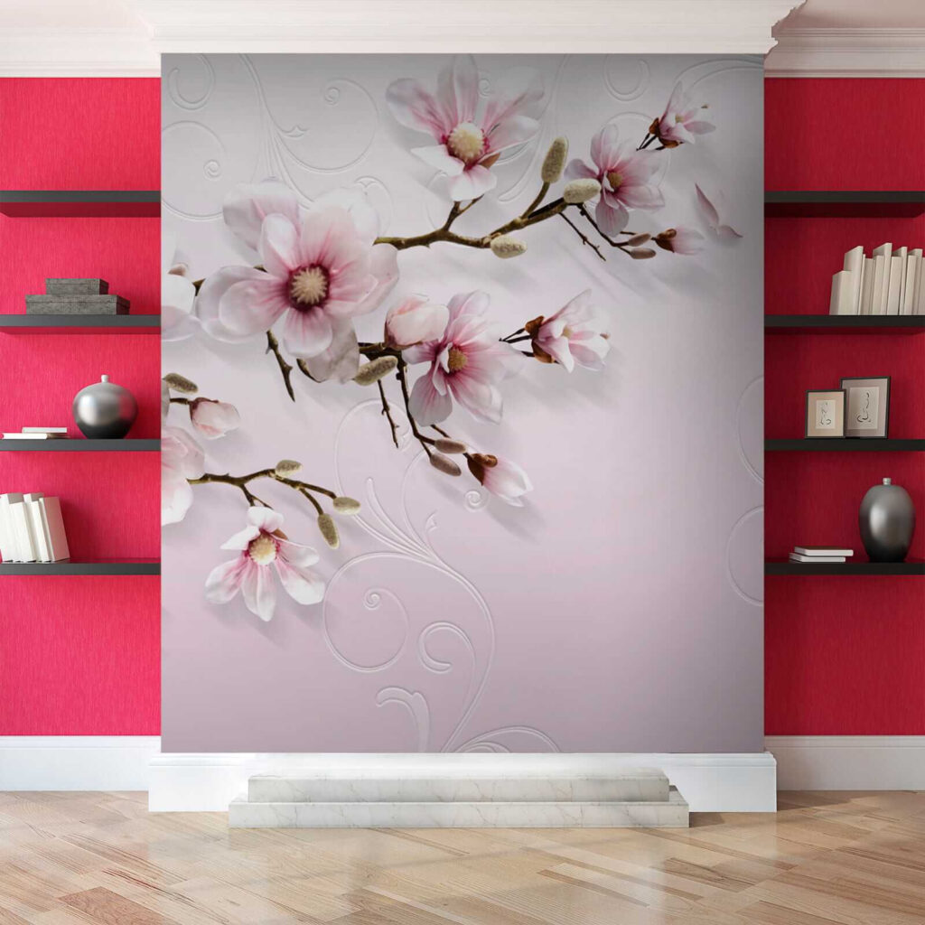 Delicate blossoms on soft pink backdrop Delicate blossoms on soft pink backdrop