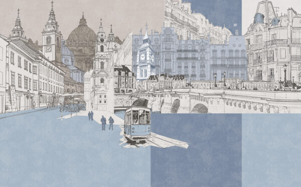 Desenho de uma cidade Desenho de uma cidade