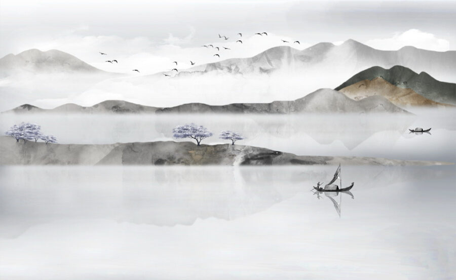 Barco num lago