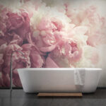 Papel de parede Flores delicadas em tons pastel suaves