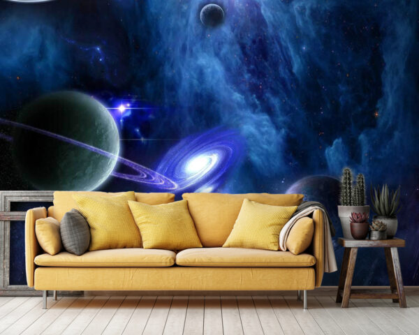 Planetas no espaço com planetas e estrelas Planetas no espaço com planetas e estrelas