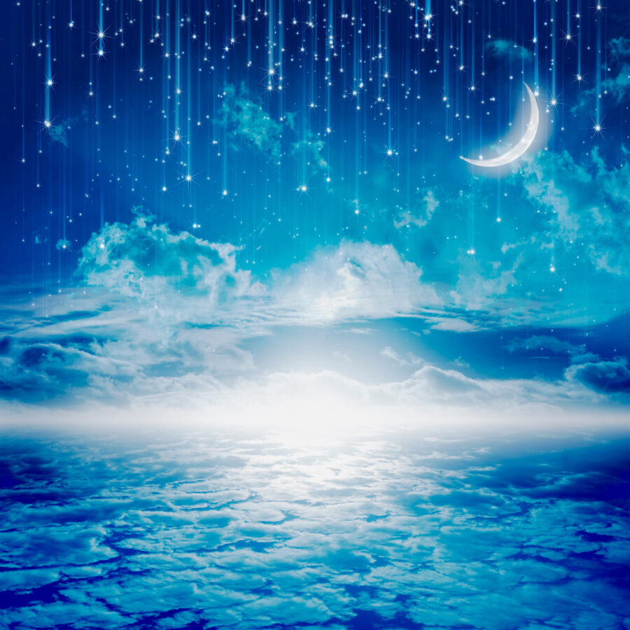 Papel de parede Lua e estrelas no céu - Image 2
