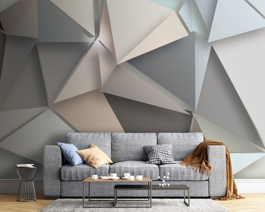Abstract geometric shapes in soft colors Abstract geometric shapes in soft colors