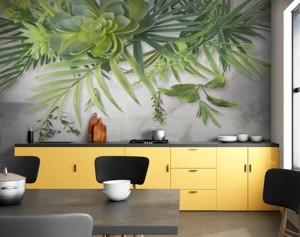 Green plant with leaves