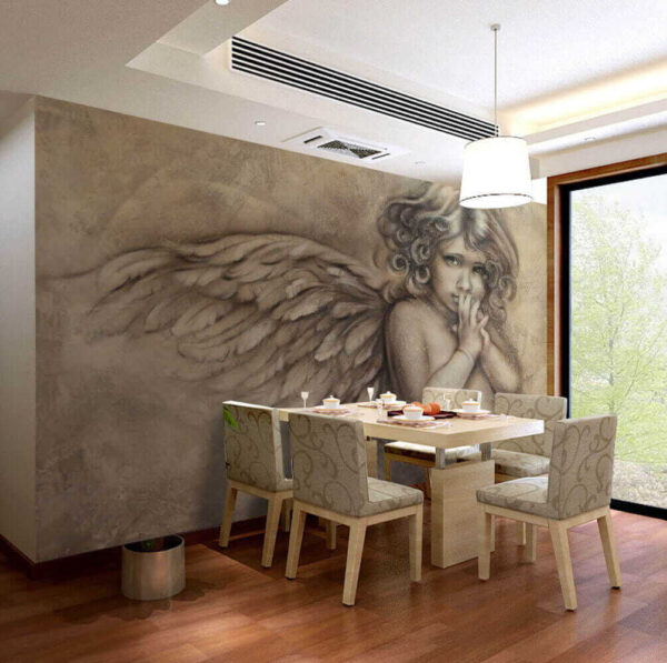 Pintura de um anjo bebé Pintura de um anjo bebé
