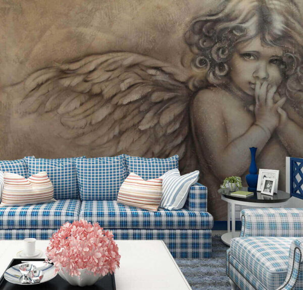 Pintura de um anjo bebé Pintura de um anjo bebé