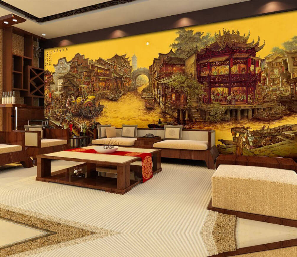 u42540piz1m - Rio com barcos numa cidade - tegory