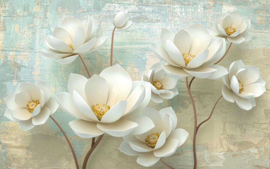 Grupo de flores brancas
