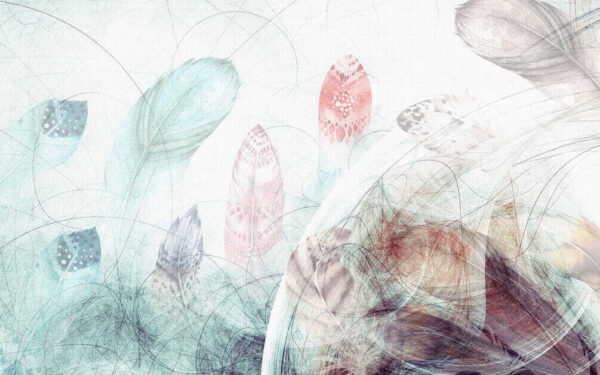 Penas abstractas em tons pastel suaves. Penas abstractas em tons pastel suaves.