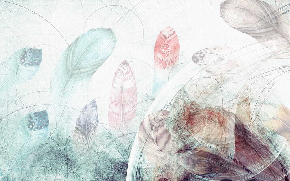 Penas abstractas em tons pastel suaves. Penas abstractas em tons pastel suaves.