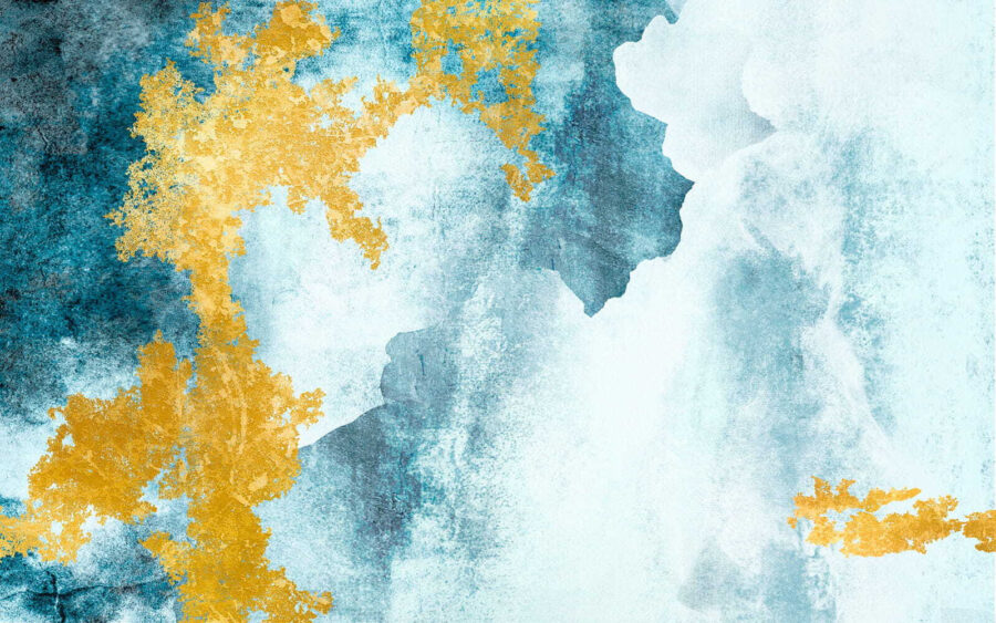 Tinta azul e amarela