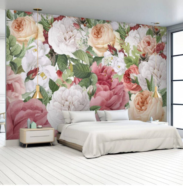 Flores exuberantes em tons pastel suaves Flores exuberantes em tons pastel suaves