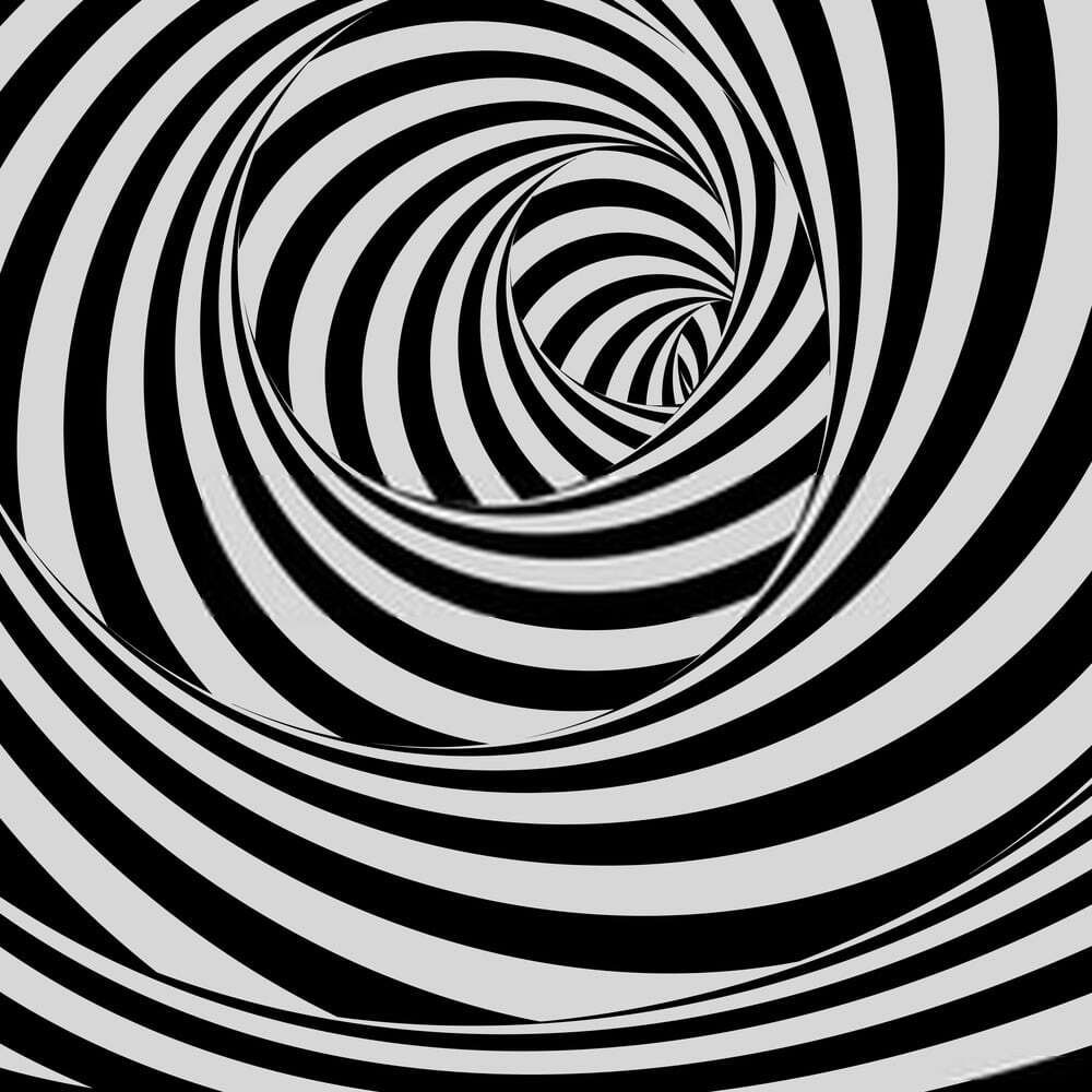 Padrão em espiral a preto e branco Padrão em espiral a preto e branco