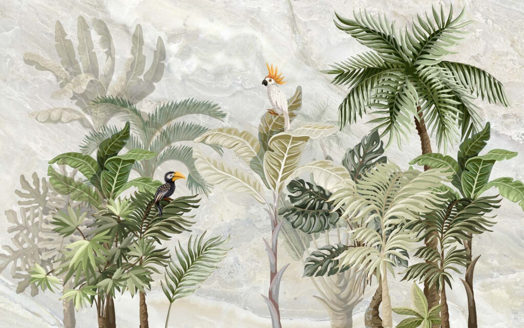Mural de uma floresta tropical Mural de uma floresta tropical