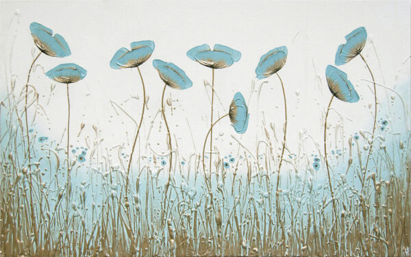 Pintura de flores num campo Pintura de flores num campo