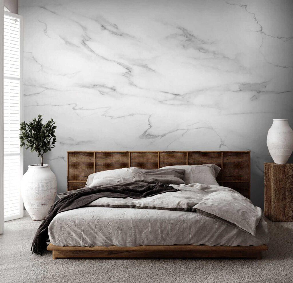 White marble with black veins